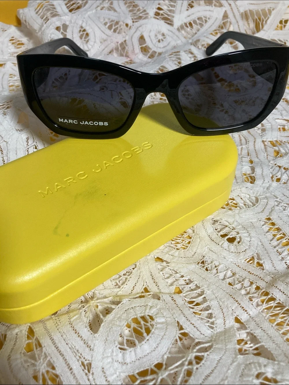 Marc Jacobs Black Sunglasses with Yellow Case